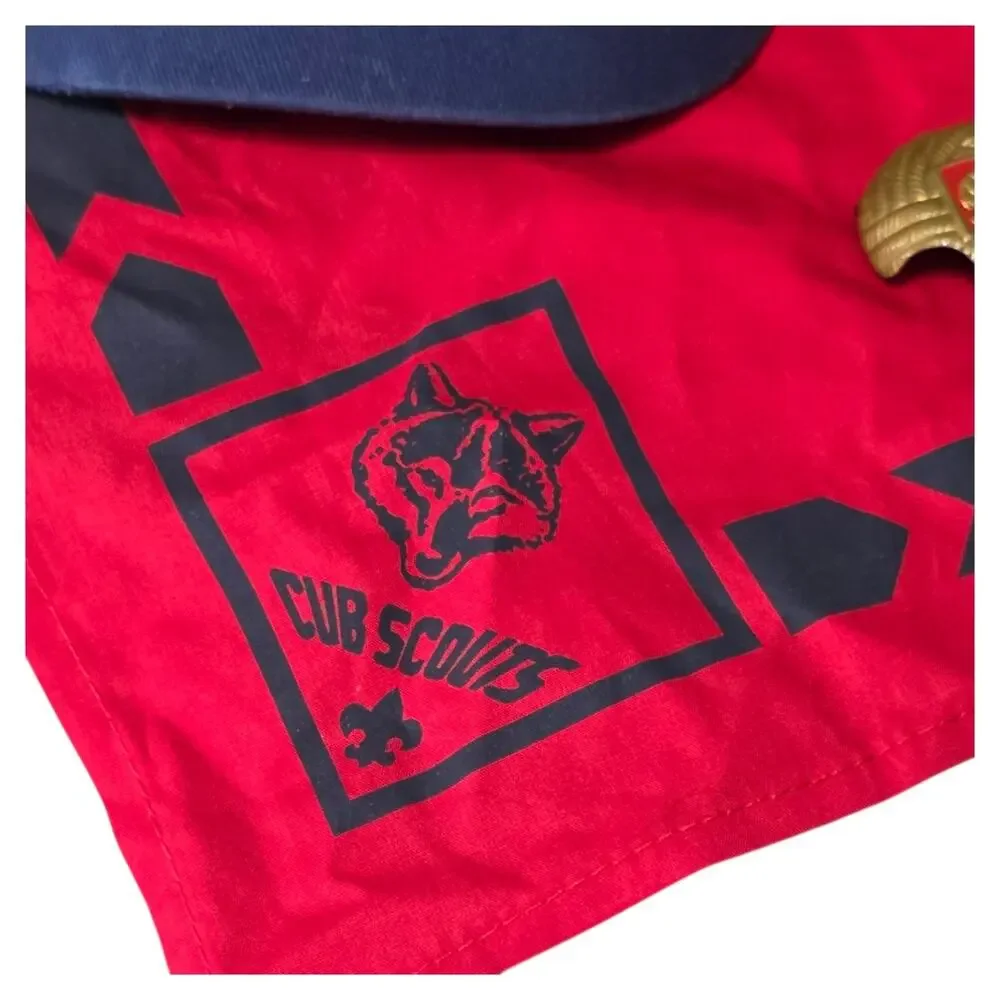 Cub Scouts Wolf Rank Lot Hat Neckerchief Pin 2 Handbooks BSA Boy Scouts